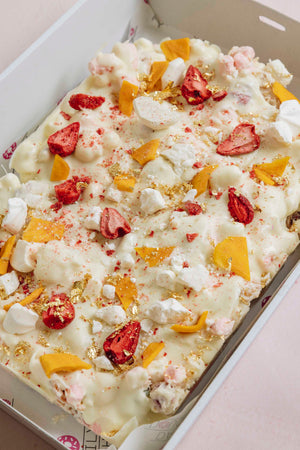 Pavlova rocky road slab