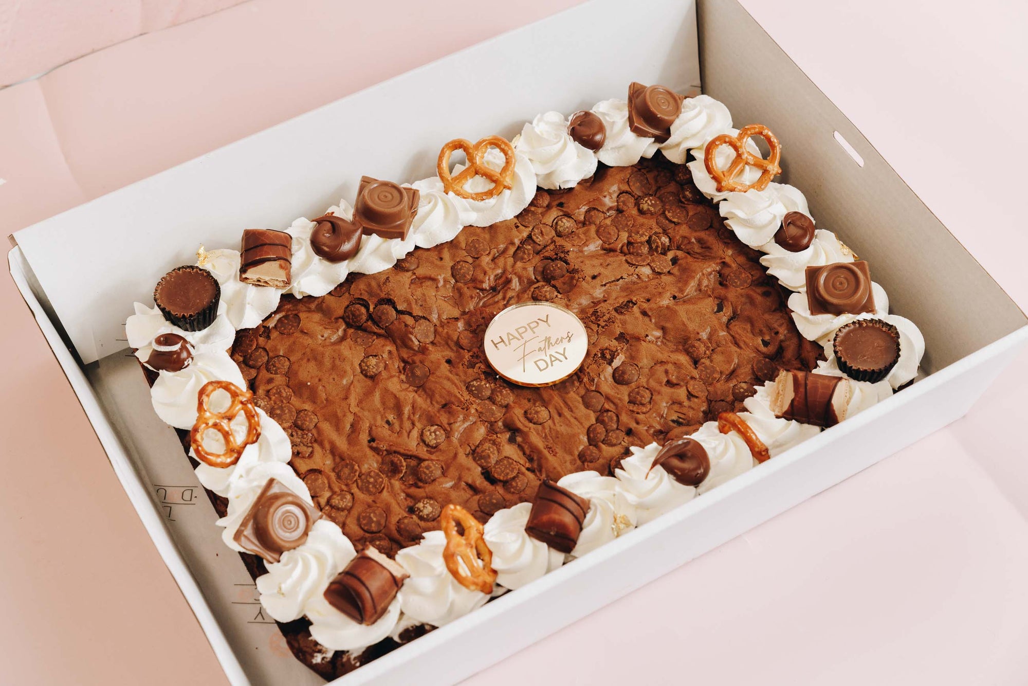Classic Father's day brownie slab