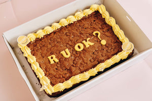 R U OK DAY Classic Brownie slab