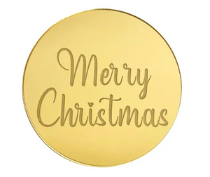 Merry Christmas Round Topper