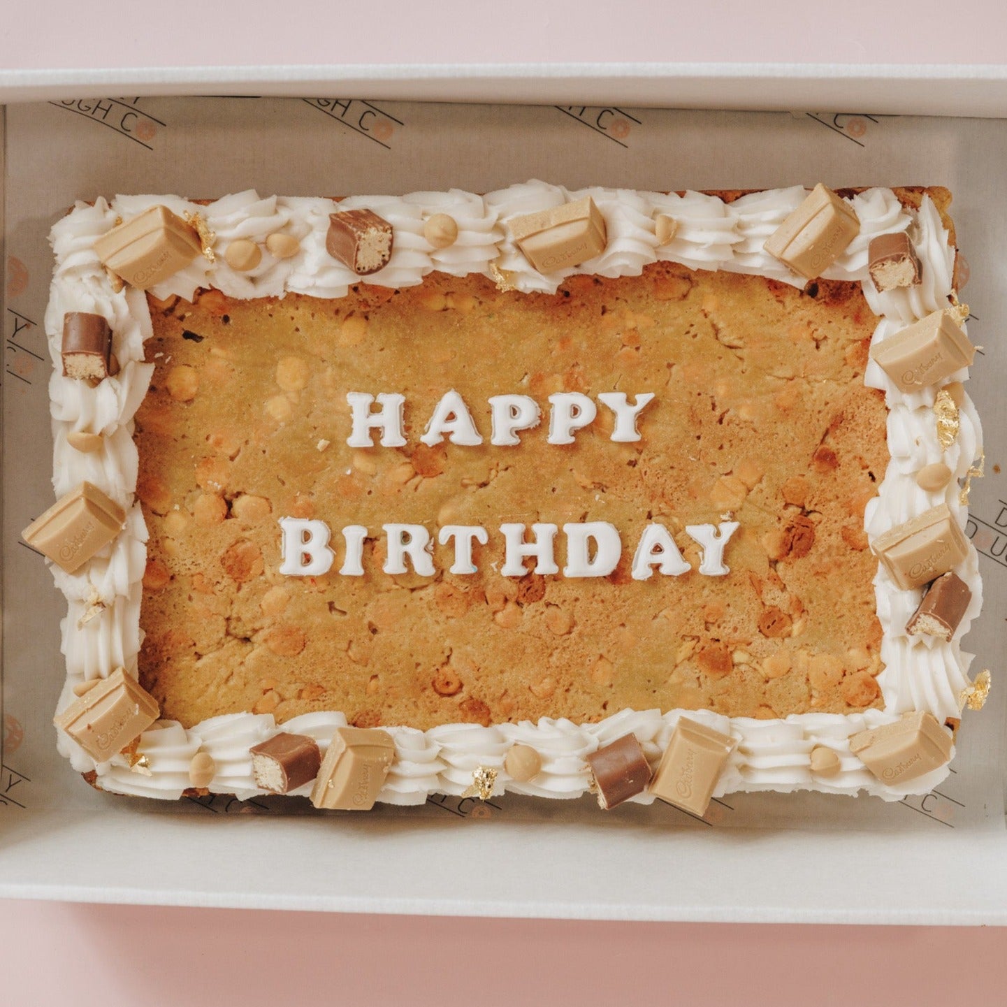Happy Birthday Caramilk cookie slab