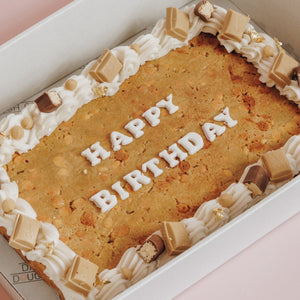 Happy Birthday Caramilk cookie slab